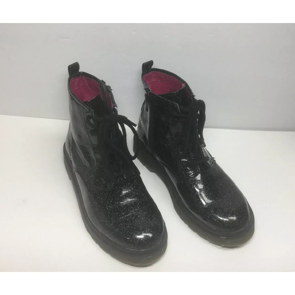 STEVIES Girls Womens JPlay Black Glitter Ankle Boots Shoes Size 4M